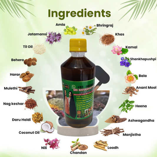 Hakki Pikki Adivasi Hair Oil, CALL. 80506 86899